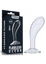 Прозрачный стимулятор простаты Flawless Clear Prostate Plug - 15 см. - Lovetoy - в Иваново купить с доставкой