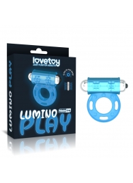 Голубое, светящееся в темноте эрекционное виброкольцо Lumino Play Vibrating Penis Ring - Lovetoy - в Иваново купить с доставкой