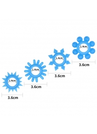 Набор из 4 голубых, светящихся в темноте эрекционных колец Lumino Play - Lovetoy - в Иваново купить с доставкой