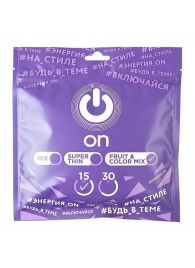 Цветные ароматизированные презервативы ON) Fruit   Color - 15 шт. - ON) - купить с доставкой в Иваново