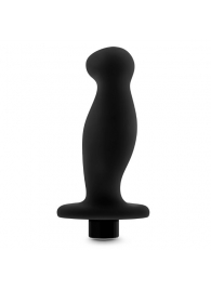 Черный анальный вибромассажёр Silicone Vibrating Prostate Massager 02 - 10,8 см. - Blush Novelties - в Иваново купить с доставкой