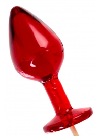Красный леденец в форме большой анальной пробки со вкусом виски - Sosuчki - купить с доставкой в Иваново