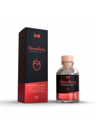 Массажный гель с ароматом клубники Strawberry - 30 мл. - INTT - купить с доставкой в Иваново