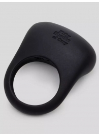 Черное эрекционное виброкольцо Sensation Rechargeable Vibrating Love Ring - Fifty Shades of Grey - в Иваново купить с доставкой