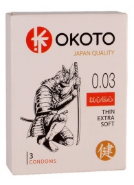 Тонкие презервативы OKOTO Thin Extra Soft - 3 шт. - Sitabella - купить с доставкой в Иваново