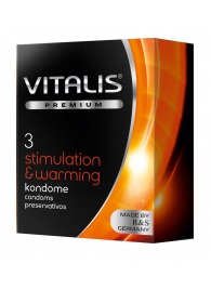 Презервативы VITALIS PREMIUM stimulation   warming с согревающим эффектом - 3 шт. - Vitalis - купить с доставкой в Иваново