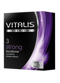 Презервативы с утолщенной стенкой VITALIS PREMIUM strong - 3 шт. - Vitalis - купить с доставкой в Иваново