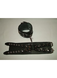 Чёрные кожаные наручники  Крест  без подкладки - Подиум - купить с доставкой в Иваново