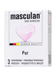 Супертонкие презервативы Masculan Pur - 3 шт. - Masculan - купить с доставкой в Иваново