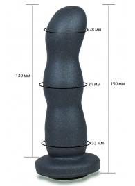 Черная анальная рельефная насадка-фаллоимитатор - 15 см. - LOVETOY (А-Полимер) - купить с доставкой в Иваново