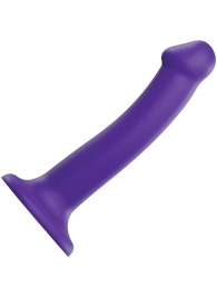 Фиолетовый фаллоимитатор-насадка Strap-On-Me Dildo Dual Density size M - 18 см. - Strap-on-me - купить с доставкой в Иваново