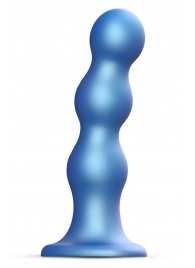 Голубая насадка Strap-On-Me Dildo Plug Balls size S - Strap-on-me - купить с доставкой в Иваново