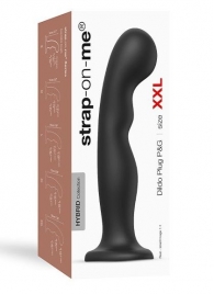 Черная насадка Strap-On-Me Dildo Plug P G size XXL - Strap-on-me - купить с доставкой в Иваново