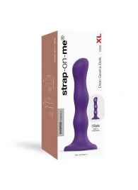 Фиолетовая насадка Strap-On-Me Dildo Geisha Balls size XL - Strap-on-me - купить с доставкой в Иваново