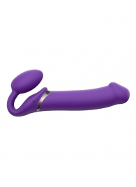 Фиолетовый безремневой вибрострапон Silicone Bendable Strap-On - size XL - Strap-on-me - купить с доставкой в Иваново