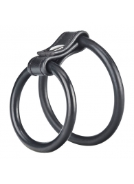 Двойное эрекционное кольцо на пенис и мошонку - BlueLine - в Иваново купить с доставкой