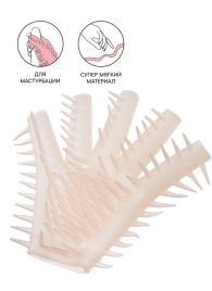 Телесная перчатка-мастубратор для чувственного массажа - Штучки-дрючки - в Иваново купить с доставкой