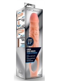 Телесная насадка на пенис 9 Inch Cock Sheath Extender - 22,2 см. - Blush Novelties - в Иваново купить с доставкой