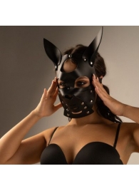 Черная маска  Собака  с ушками - Crazy Handmade - купить с доставкой в Иваново