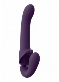 Фиолетовый женский безремневой вибрострапон Satu - 23 см. - Shots Media BV - купить с доставкой в Иваново