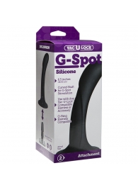 Черная изогнутая насадка Vac-U-Lock G-Spot - 16,5 см. - Doc Johnson - купить с доставкой в Иваново