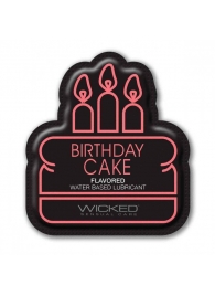 Лубрикант на водной основе со вкусом торта с кремом Wicked Aqua Birthday cake - 3 мл. - Wicked - купить с доставкой в Иваново