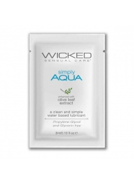 Легкий лубрикант на водной основе Wicked Simply AQUA - 3 мл. - Wicked - купить с доставкой в Иваново