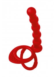 Красная насадка на пенис для двойного проникновения - 19,5 см. - ToyFa - купить с доставкой в Иваново