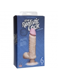 Вибромассажер-реалистик на присоске The Realistic Cock ULTRASKYN Vibrating 6”- 21,6 см. - Doc Johnson