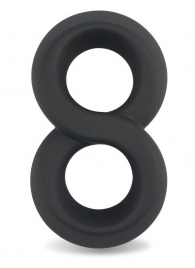 Черное двойное эрекционное кольцо Ultra Soft Platinum Cure Silicone Cockring - Lovetoy - #SOTBIT_REGIONS_UF_V_REGION_NAME# купить с доставкой