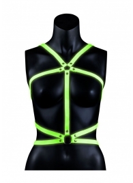 Портупея Body Harness с неоновым эффектом - размер L-XL - Shots Media BV - купить с доставкой в Иваново