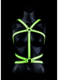 Портупея Body Harness с неоновым эффектом - размер L-XL - Shots Media BV - купить с доставкой в Иваново