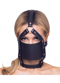 Черный намордник с кляпом-шаром Head Harness With A Gag - Orion - купить с доставкой в Иваново