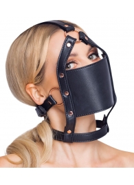 Черный намордник с кляпом-шаром Head Harness With A Gag - Orion - купить с доставкой в Иваново