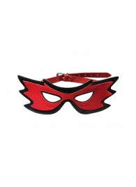 Красно-чёрная маска на глаза с разрезами - Sitabella - купить с доставкой в Иваново
