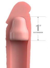 Телесная насадка-удлинитель 1 Inch Silicone X-tension - 17,8 см. - Pipedream - в Иваново купить с доставкой