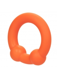 Оранжевое эрекционное кольцо Liquid Silicone Dual Ball Ring - California Exotic Novelties - в Иваново купить с доставкой