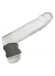 Серое эрекционное кольцо для мошонки Alpha Liquid Silicone Scrotum Ring - California Exotic Novelties - в Иваново купить с доставкой