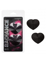 Черные пэстисы в форме сердечек Heart Pasties - California Exotic Novelties - купить с доставкой в Иваново