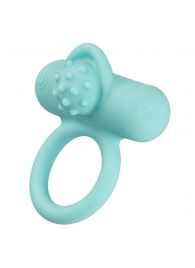 Аквамариновое эрекционное виброкольцо Silicone Rechargeable Nubby Lover’s Delight - California Exotic Novelties - в Иваново купить с доставкой