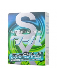 Презервативы Sagami Xtreme Mint с ароматом мяты - 3 шт. - Sagami - купить с доставкой в Иваново