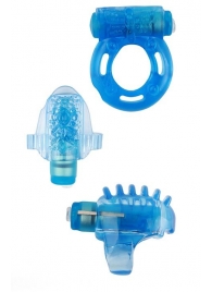 Набор из 3 синих эрекционных колец с вибрацией Teasers Ring Kit - Chisa - #SOTBIT_REGIONS_UF_V_REGION_NAME# купить с доставкой