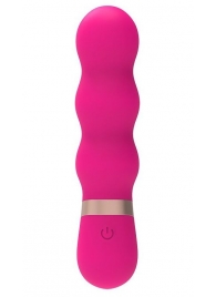 Розовый фигурный мини-вибратор Ripple Vibe - 11,9 см. - Chisa