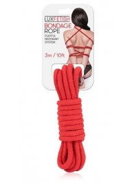 Красная хлопковая веревка для связывания - 3 м. - Lux Fetish - купить с доставкой в Иваново