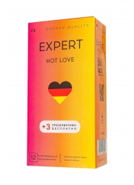 Презервативы EXPERT Hot Love с разогревающим эффектом - 12 шт.(+3 в подарок) - Expert - купить с доставкой в Иваново