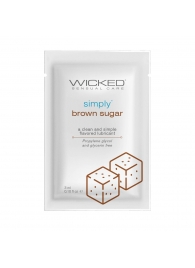 Саше лубриканта на водной основе Simply Aqua Brown Sugar с ароматом коричневого сахара - 3 мл. - Wicked - купить с доставкой в Иваново