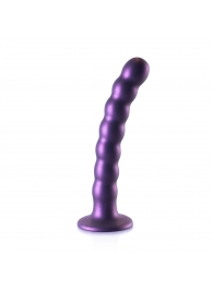Фиолетовый фаллоимитатор Beaded G-Spot - 17 см. - Shots Media BV