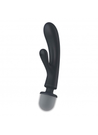 Серый двусторонний вибромассажер Triple Lover - 23,7 см. - Satisfyer