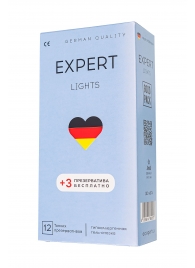 Ультратонкие презервативы EXPERT Lights - 12 шт.(+3 в подарок) - Expert - купить с доставкой в Иваново