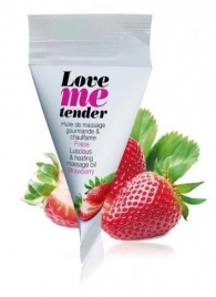 Съедобное согревающее массажное масло Love Me Tender Strawberry с ароматом клубники - 10 мл. - Love to Love - купить с доставкой в Иваново